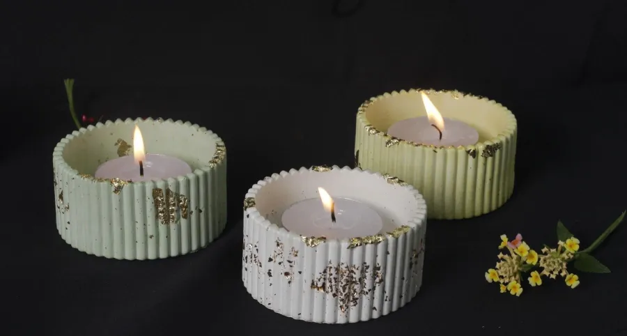 Fluted Tea Light Holder