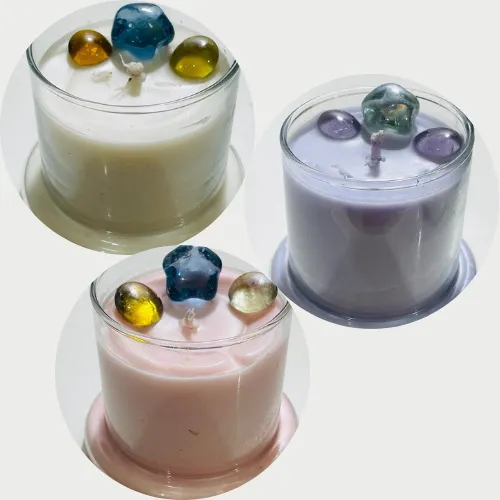 Bell Jar Candle With Gems