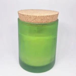 Frost Glass Jar Candle With Cork Lid